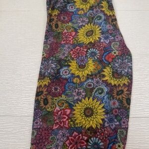 FABULEGS sunflower floral pattern leggings size XL